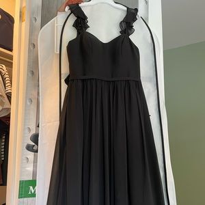 Azazie Metz Black Bridesmaid Dress